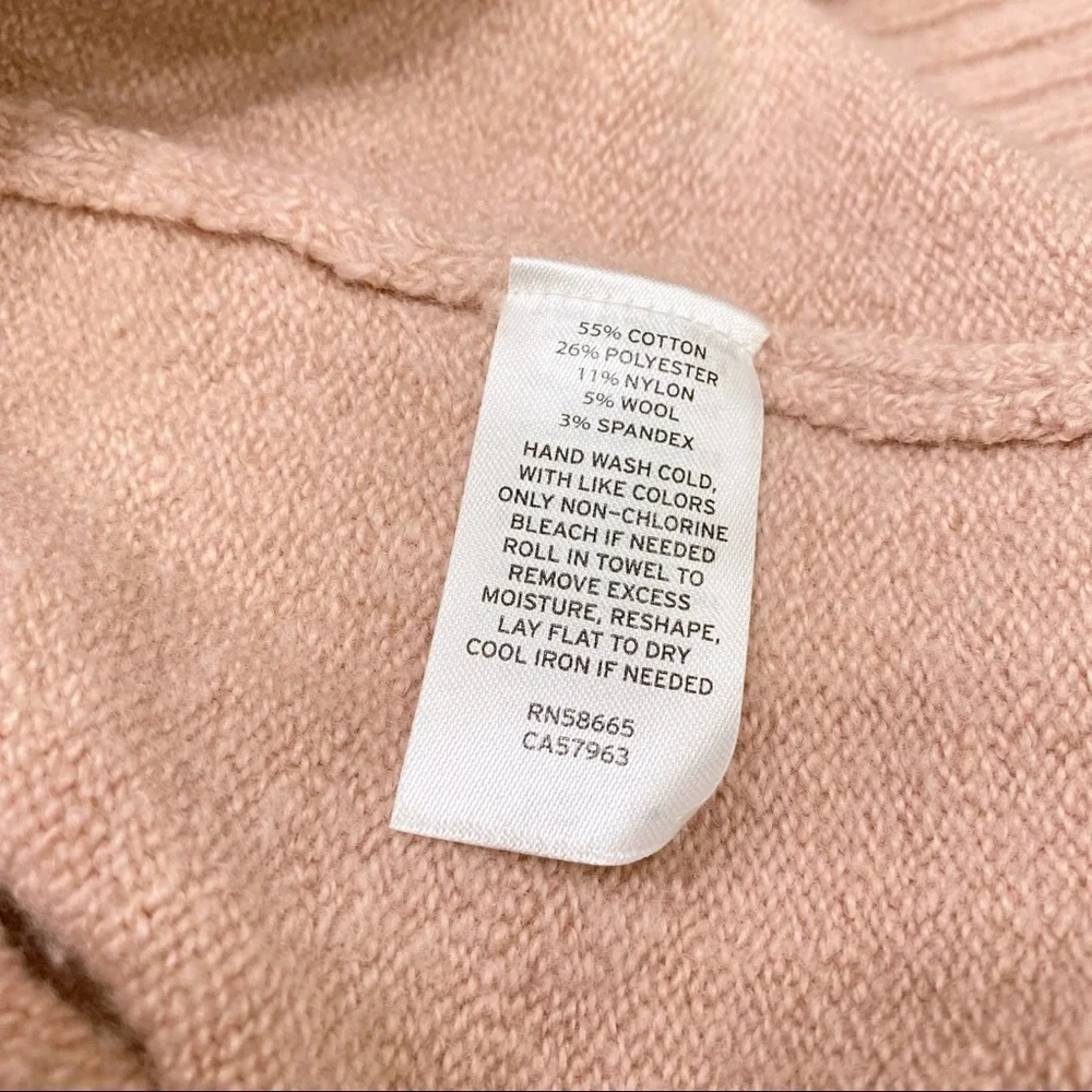 NEW Chelsea28 Pink Cowl Neck Sweater Long Sleeve Pullover In Pink Adobe Size XS